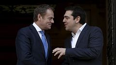AB Konseyi Başkanı Tusk Atina'da