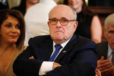Rudy Giuliani attends an event introducing the Supreme Court nominee in the East Room of the White House in Washington on July 9, 2018.