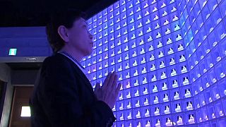 Alta tecnología en el templo Hokokuji de Tokio para rezar por los muertos