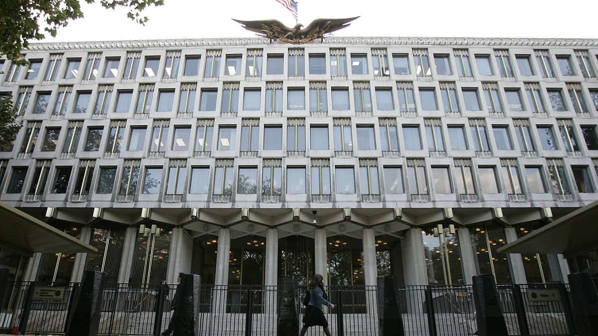 Image: The old U.S. Embassy building in London's Mayfair district.