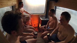 Una sauna con vistas al Danubio