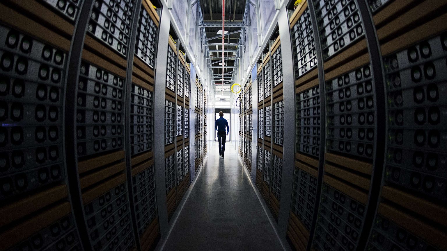 Image: A server room at a Facebook data center