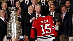 US-Präsident Barack Obama empfängt Chicago Blackhawks