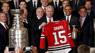 Homenagem de Obama aos Chicago Blackhawks