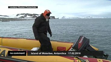 El patriarca de la Iglesia ortodoxa Cirilo visita la Antártida