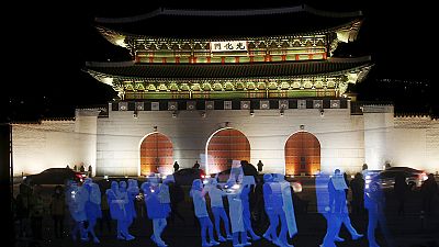 Coreia do Sul: Manifestação de hologramas