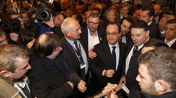 Agricultores y ganaderos piden la dimisión de François Hollande Agricultores y ganaderos piden la dimisión de François Hollande