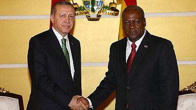 Le président turc est arrivé au Ghana
