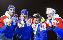El relevo mixto francés se corona campeón del mundo de biathlon en Oslo