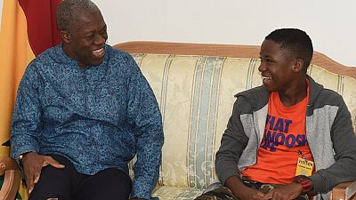 Ghana: Vice President hosts rising teen movie star, Abraham Attah