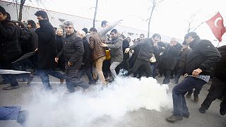 Turkish police fire tear gas amid protests over newspaper raid
