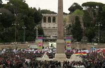 تظاهرات هزاران نفری در رم برای به رسمیت شناخته شدن حق فرزندخواندگی برای زوجهای همجنس