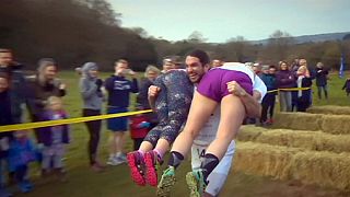 UK wife-carrying championships: 'A test of true love'