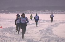 Baikal Ice Marathon: spectacular scenery in shivering Siberia