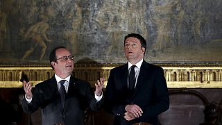 Hollande and Renzi stand shoulder to shoulder on terror, Libya and migration