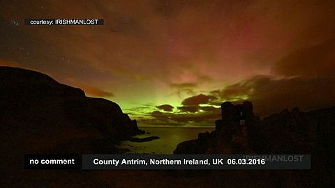 Las "luces del norte" hacen una rara aparición en el Reino Unido
