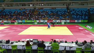 Judoka testen Olympia-Arena auf Wettkampftauglichkeit