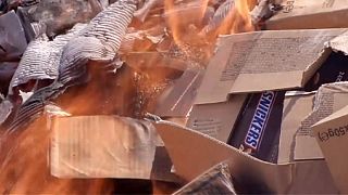 Gaza destroys thousands of Snickers bars after mass recall