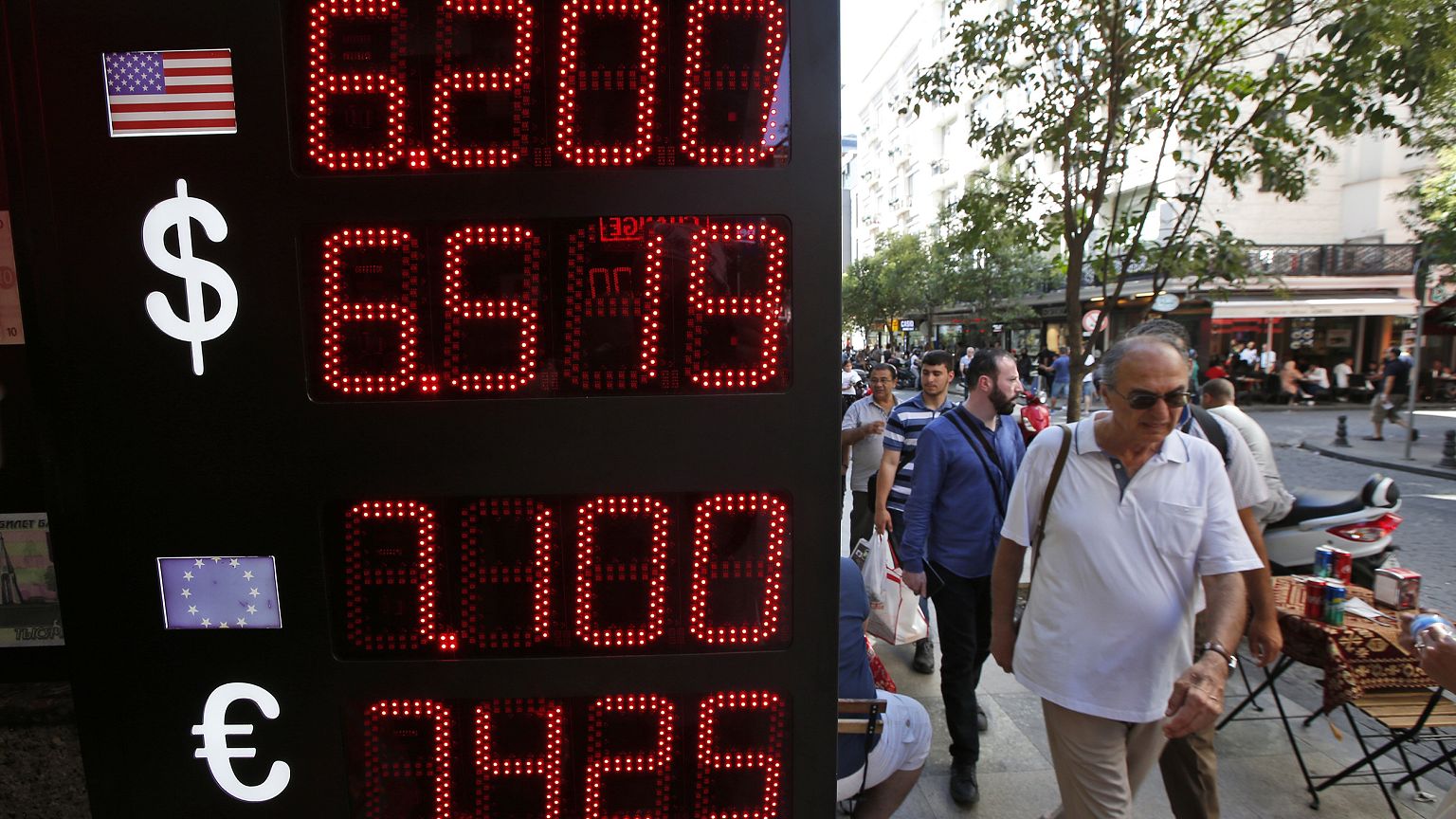 Image: The Turkish lira has nosedived in value in the past week