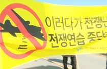 Protestas en Corea del Sur contra las maniobras militares junto a Estados Unidos