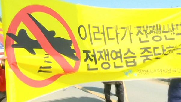 Südkorea: Proteste gegen Militärmanöver Südkorea: Proteste gegen Militärmanöver