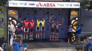 Afrique du Sud : départ de la course cycliste de Cape Epic