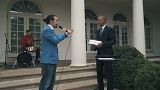 اجرای موسیقی رپ در کاخ سفید با مشارکت باراک اوباما