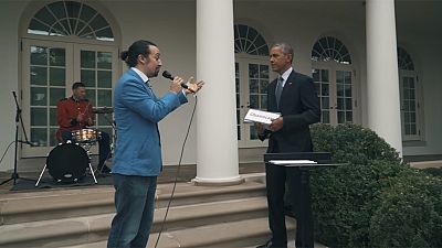 Beyaz Saray'da doğaçlama rap