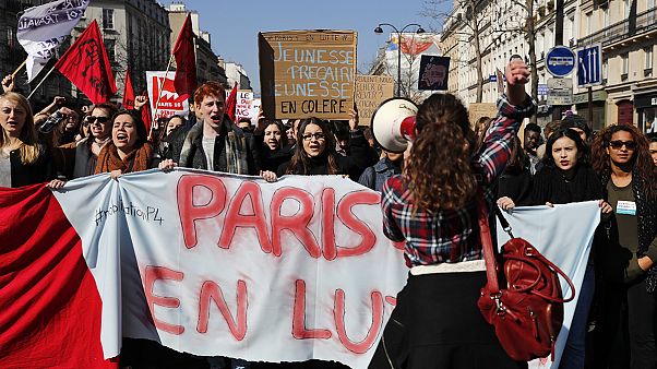 Police and students face off in France Police and students face off in France