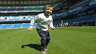 Sebesült palesztin kisfiú vendégeskedett a Real Madridnál