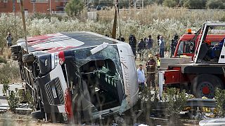 Spain student bus crash victims 'all young foreign women'