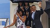 اوباما و خانواده اش در حال دیدار از کوبا