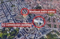 Térképen a brüsszeli merényletek