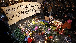 ادای احترام ساکنان بروکسل به قربانیان انفجارها