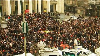 Belgium unites in minute's silence for victims of Brussels bombings