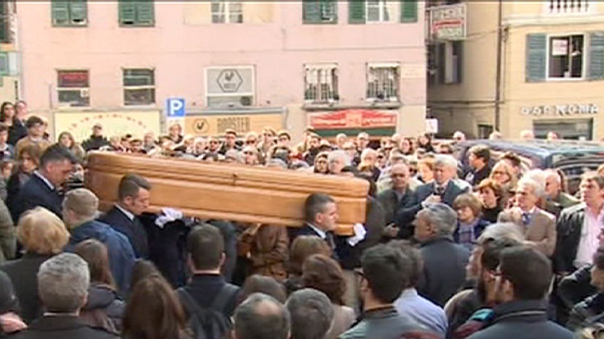 تصادف اتوبوس در اسپانیا، تشییع جنازه درایتالیا