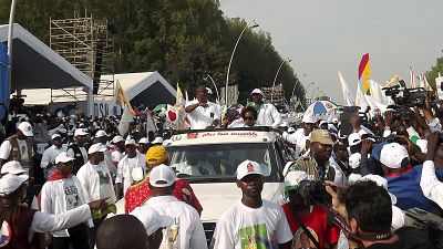 Les partisans de Sassou Nguesso célèbrent sa victoire