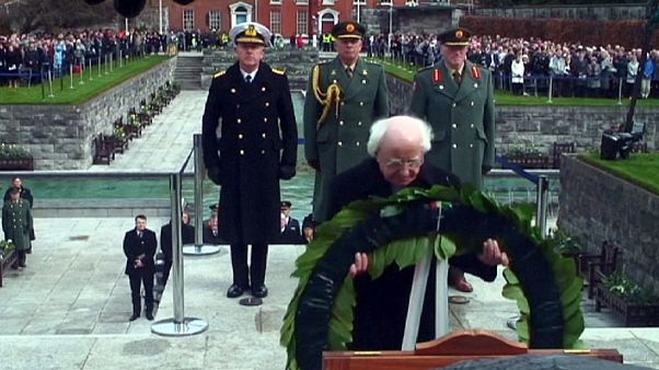 L'Irlande commémore le centenaire de l'Insurrection de Pâques, ou "Pâques sanglantes" L'Irlande commémore le centenaire de l'Insurrection de Pâques, ou "Pâques sanglantes"