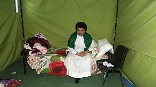 Shiite cleric Moqtada al-Sadr enters Baghdad's Green Zone