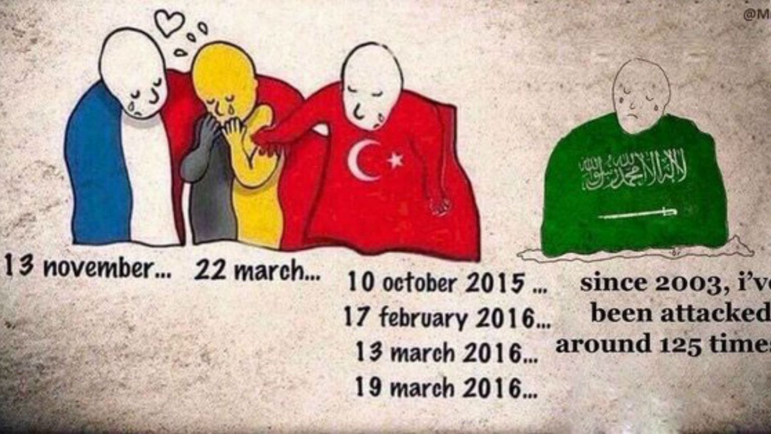Suudiler bu karikatürle cevap verdi