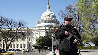 US Capitol shooting: suspected gunman and bystander injured