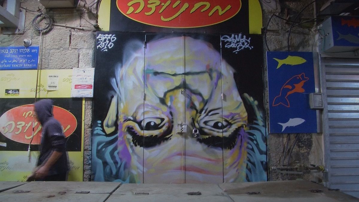 Grafitis que inspiran en el zoco Jerusalén
