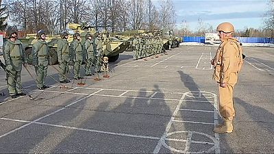 Russia soldiers train for Syria