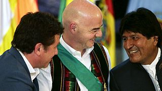 FIFA president Infantino arrives in Bolivia