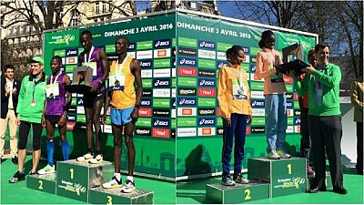 Kenyans win 40th edition of Paris Marathon