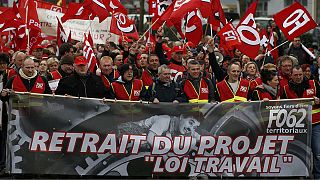 French students protest over labour reforms