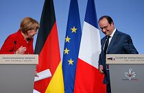 18.ª Cimeira franco-alemã: Merkel e Hollande juntos por Schengen