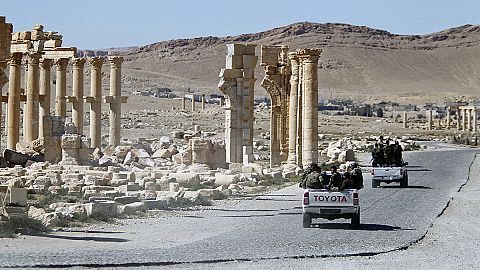 Italian architects reconstructing Palmyra's Triumphal Arch