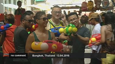 جشنواره آب بازی در تایلند برغم خشکسالی