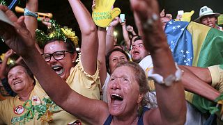 Brazil's impeachment vote sends crowds into a football like frenzy